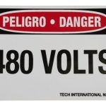 DANGER 480 VOLT SFTY SIGN E/S