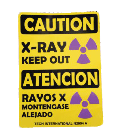 X-RAY KEEP OUT SFTY SIGN E/S