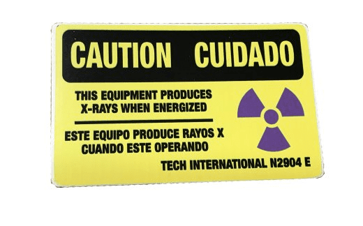 CAUTION X-RAY SAFETY SIGN E/S